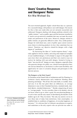 Users` Creative Responses and Designers` Roles