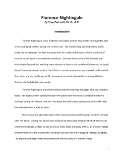 Florence Nightingale - Gateway to Women`s History