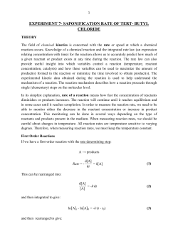 experiment 7- saponification rate of tert