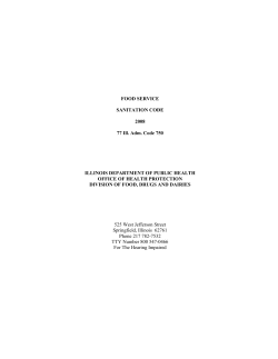 food service sanitation code 2008 illinois