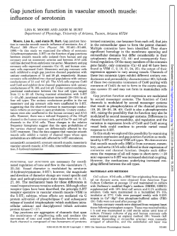 Gap junction function in vascular smooth muscle