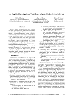 An Empirical Investigation of Fault Types in Space Mission System