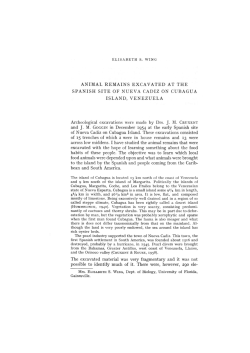 ANIMAL REMAINS EXCAVATED AT THE SPANISH SITE OF