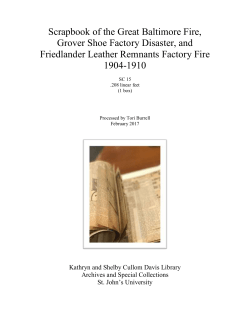 Scrapbook of the Great Baltimore Fire, Grover Shoe Factory Disaster