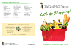 Examples of HIGH SODIUM Foods
