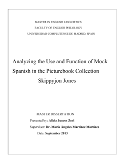 Analyzing the Use and Function of Mock Spanish in the Picturebook