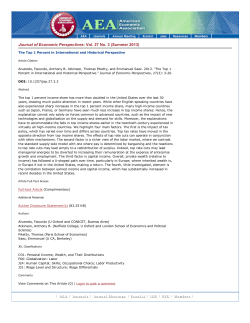 The Top 1 Percent in International and Historical Perspective