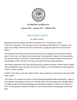 RAMBLERS` RAMBLINGS Volume XXIV Number ONE SPRING