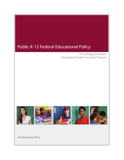 Public K-12 Federal Educational Policy