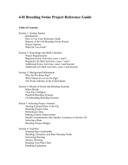 4-H Breeding Swine Project Reference Guide