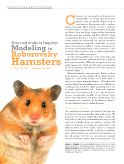 Hamsters - National Science Teachers Association