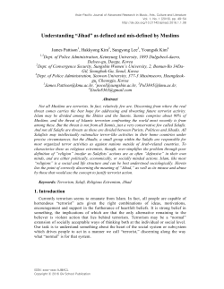 Understanding &ldquo;Jihad&rdquo; as defined and mis