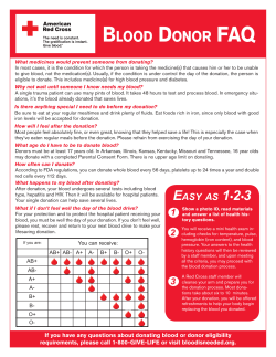 Blood donor FAQ