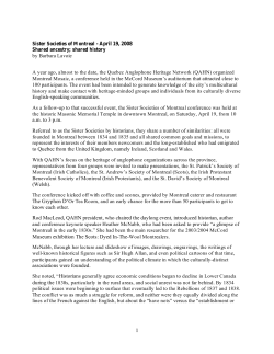 2008 Sister Societies of Montreal.