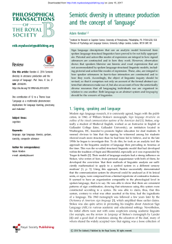 language - Philosophical Transactions of the Royal Society B