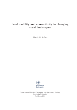 Seed mobility and connectivity in changing rural