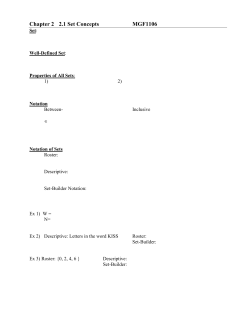 2.1 Set Concepts (MGF1106 AS)