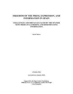 freedom of the press, expression, and information in spain
