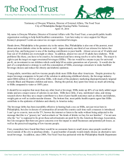 Testimony of Dwayne Wharton, Director of External