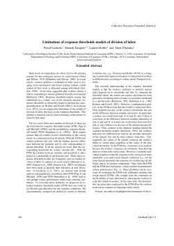 Limitations of response thresholds models of division of labor