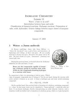 Inorganic Chemistry Lesson 11