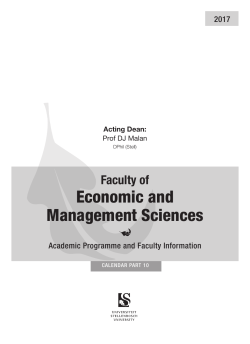 Economic and Management Sciences