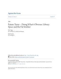 Future Tense -- Doing What`s Obvious: Library - Purdue e-Pubs