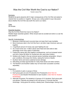 Was the Civil War Worth the Cost to our Nation?