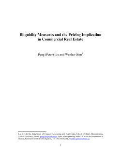 Illiquidity Measures and the Pricing Implication in Commercial Real