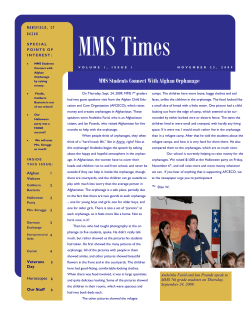 MMS Students Connect With Afghan Orphanage