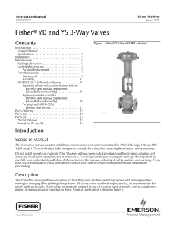 Fisherr YD and YS 3‐Way Valves