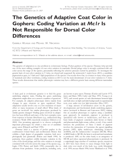 The Genetics of Adaptive Coat Color in Gophers