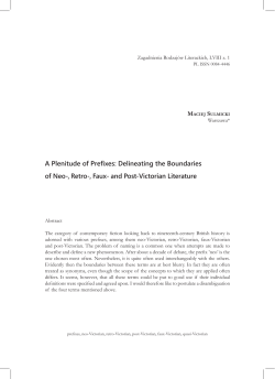 and Post-Victorian Literature