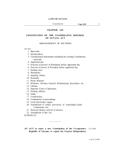 Constitution of Guyana - Organization of American States