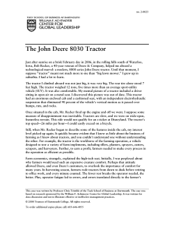 The John Deere 8030 Tractor - Tuck