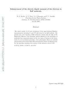 Enhancement of the electric dipole moment of the electron in BaF