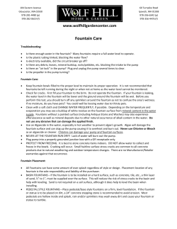 Fountain Care - Wolf Hill Garden Center