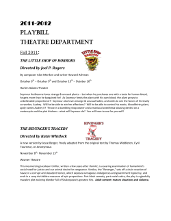 2011-2012 playbill theatre department