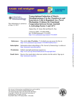 A-Activating Factor-1 and AP-1 Cooperation between Serum