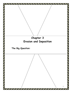Chapter 3 Erosion and Deposition