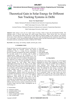 Theoretical Gain in Solar Energy for Different Sun Tracking Systems