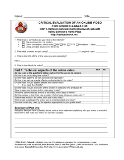Critical Evaluation of an Online Video