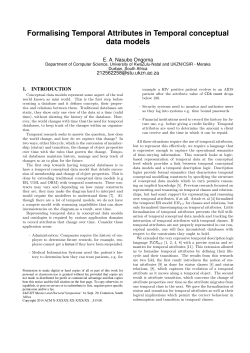 Formalising Temporal Attributes in Temporal conceptual data