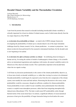 Decadal climate variability and the thermohaline circulation