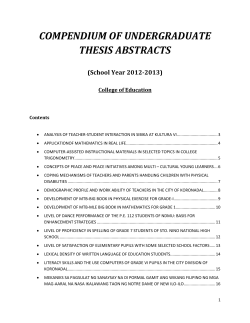 College of Education - Notre Dame of Marbel University