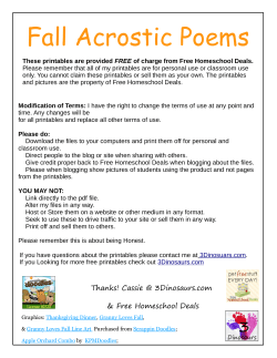 Fall Acrostic Poems - Free Homeschool Deals