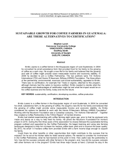 sustainable growth for coffee farmers in guatemala