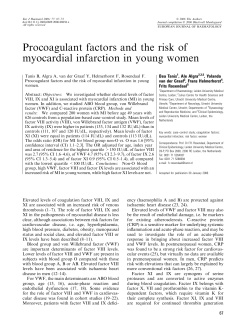 Procoagulant factors and the risk of myocardial infarction in young