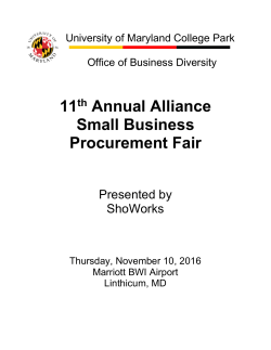 11th Annual Alliance Small Business Procurement Fair
