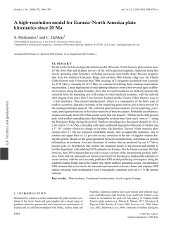 A high-resolution model for Eurasia&ndash;North America plate kinematics